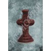 Резной крест подсвечник керамический (3,7см*7см) (К-030.1.Я)