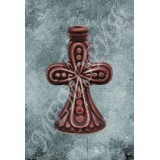 Крест ажурный подсвечник керамический (К-061.1.Я)